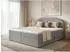 Sofnet Cloud Boxspringbett mit 2 Bettkästen, Bouclé, grau, 180x200cm