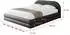 ALTDECOR LERIS-v1 Polsterbett mit Bettkasten, Lattenrost & Matratze H3/H4, 140x200cm, schwarz (800001740128)