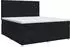 vidaXL Boxspringbett mit Matratze, Stoff, schwarz, 160x200cm (3453930)