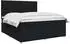 vidaXL Boxspringbett mit Matratze, Stoff, schwarz, 160x200cm (3453930)