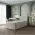 Masseno PISA 90 Boxspringbett 90x200cm hellgrau mit Bonell-Matratze und Topper (800001404057)