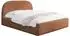 WFL GROUP Puro Polsterbett mit Bettkasten & Metall-Lattenrost, Chenille orange, 200x200cm (800002101017)