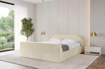 ALTDECOR Tivon-Z-V1 Polsterbett mit Bettkasten und Lattenrost, 180x200cm, beige (800001740694)