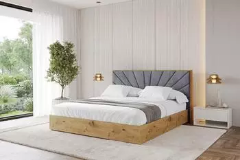 ALTDECOR ENZO6 Polsterbett mit Bettkasten & Lattenrost, 180x200cm, dunkelgrau (800001640347)