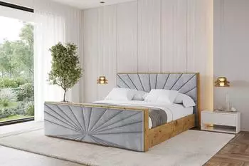 ALTDECOR Enzo6-Z Polsterbett mit Bettkasten & Lattenrost, hellgrau, 140x200cm (800001811751)