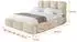 ALTDECOR NOMA Polsterbett mit Bettkasten und Lattenrost, beige, 120x200cm