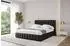 ALTDECOR Laro Polsterbett mit Bettkasten und Lattenrost, 180x200cm, schwarz Kunstleder (800001814361)