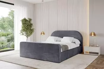 ALTDECOR TIVON-Z Polsterbett mit Bettkasten und Lattenrost, 180x200cm, dunkelgrau (800001637359)