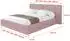 ALTDECOR TEVO Polsterbett mit Bettkasten, Lattenrost & Matratze H3/H4, 200x200cm, rosa (800002004155)