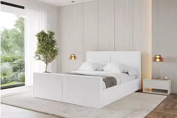 ALTDECOR VANTO-Z Polsterbett mit Bettkasten und Lattenrost, wei&szlig;, 200x200cm (800001811796)