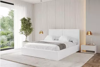 ALTDECOR Vanto Polsterbett mit Bettkasten und Lattenrost, 120x200cm, wei&szlig; (800001638120)