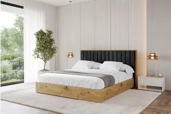 ALTDECOR ENZO4 Polsterbett mit Bettkasten & Lattenrost, 160x200cm, schwarz (800001741004)