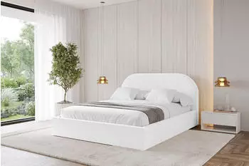 ALTDECOR TIVON Polsterbett mit Bettkasten und Lattenrost, 160x200cm, wei&szlig; (800001637239)