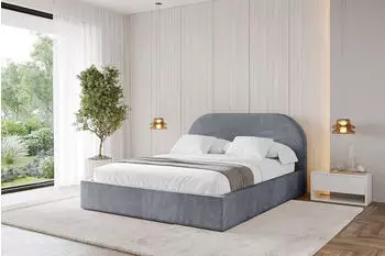 ALTDECOR TIVON Polsterbett mit Bettkasten & Lattenrost, 180x200cm, grau (800001637398)