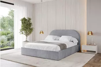 ALTDECOR TIVON Polsterbett mit Bettkasten und Lattenrost, 200x200cm, hellgrau (800001637274)