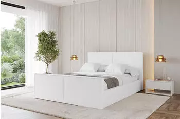 ALTDECOR Vanto-Z Polsterbett mit Bettkasten & Lattenrost, 120x200cm, wei&szlig; Kunstleder (800001740301)