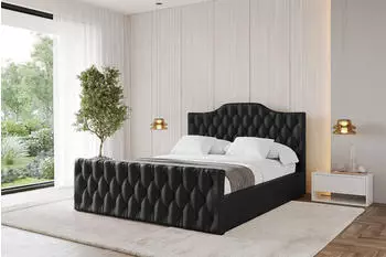 ALTDECOR Falio-Z Polsterbett mit Bettkasten & Lattenrost, 180x200cm, schwarz Kunstleder (800001636294)