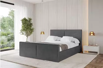 ALTDECOR Vanto-Z Polsterbett mit Bettkasten und Lattenrost, anthrazit, 140x200cm (800001811746)