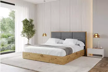 ALTDECOR ENZO1 Polsterbett mit Bettkasten & Lattenrost, 200x200cm, dunkelgrau (800001637712)