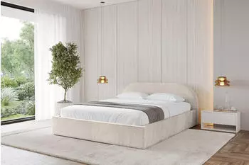 ALTDECOR TIVON-V1 Polsterbett mit Bettkasten und Lattenrost, 180x200cm, beige (800001740876)