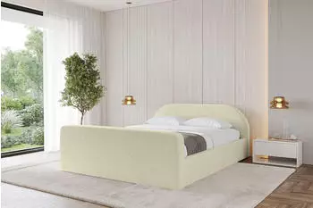 ALTDECOR Tivon-Z-V1 Polsterbett mit Bettkasten & Matratze H3/H4, 200x200cm, beige (800001740638)