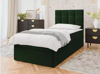 Mirjan24 Luanda Single Boxspringbett mit Bettkasten, H3, 80x200cm