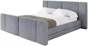ALTDECOR TEVO-Z Polsterbett mit Bettkasten und Lattenrost, 180x200cm, grau (800002004369)