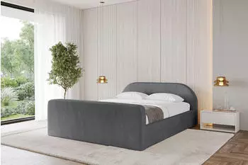 ALTDECOR Tivon-Z-V1 Polsterbett mit Bettkasten & Lattenrost, 160x200cm, dunkelgrau (800001740597)