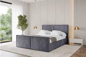ALTDECOR VANTO-Z Polsterbett mit Bettkasten & Lattenrost, 140x200cm, dunkelgrau (800001740319)