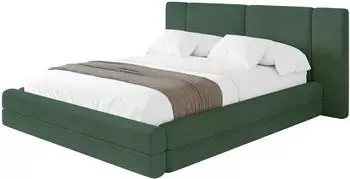 ALTDECOR TEVO Polsterbett mit Bettkasten und Lattenrost, 120x200cm, gr&uuml;n (800002003995)