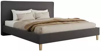 MKS Lumaro Classic Polsterbett 200x200cm, Kunstleder, grau (800002057020)
