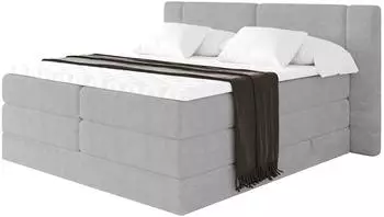 ALTDECOR Evon King Boxspringbett 200x200cm grau H3/H4 (800002005195)