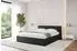 ALTDECOR Polsterbett Emmi-V1 mit Bettkasten, Lattenrost & Matratze H3/H4, 140x200cm, schwarz Kunstleder