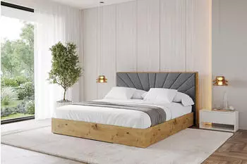 ALTDECOR ENZO6 Polsterbett mit Bettkasten und Lattenrost, 160x200cm, dunkelgrau (ENZO6)