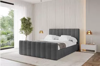 ALTDECOR Fino-Z Polsterbett mit Bettkasten und Lattenrost, anthrazit, 120x200cm (800001815018)