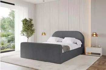 ALTDECOR TIVON-Z Polsterbett mit Bettkasten und Lattenrost, dunkelgrau, 140x200cm (800001741201)
