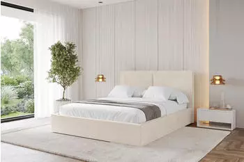 ALTDECOR Vanto Polsterbett mit Bettkasten und Lattenrost, beige, 140x200cm (800001638148)