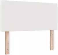 vidaXL LED Kopfteil mit LED-Lichtleisten Creme 90 cm Cordstoff