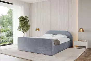 ALTDECOR TIVON-Z-V1 Polsterbett mit Bettkasten und Lattenrost, 140x200cm, grau (800001740645)