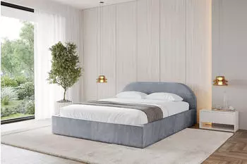 ALTDECOR TIVON-v1 Polsterbett mit Bettkasten und Lattenrost, 120x200cm, grau (800001636710)