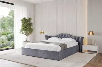 ALTDECOR ZORAN-V1 Polsterbett mit Bettkasten und Lattenrost, 180x200cm, dunkelgrau (800001639655)