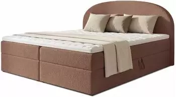 Sofnet Cloud Boxspringbett mit 2 Bettk&auml;sten, Boucl&eacute;, rosa, 160x200cm