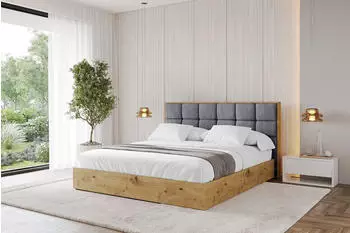 ALTDECOR ENZO2 Polsterbett mit Bettkasten und Lattenrost, 200x200cm, dunkelgrau (800001740766)
