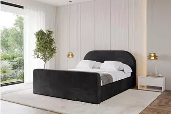 ALTDECOR TIVON-Z Polsterbett mit Bettkasten und Lattenrost, schwarz, 120x200cm (800001741110)