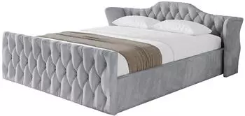 ALTDECOR Zoran-Z-V1 Polsterbett mit Bettkasten und Lattenrost, 180x200cm, hellgrau (800001640503)