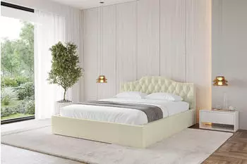 ALTDECOR FALIO-V1 Polsterbett mit Bettkasten und Lattenrost, 160x200cm, beige (800001639128)
