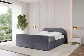 ALTDECOR TIVON-Z-V1 Polsterbett mit Bettkasten und Lattenrost, 140x200cm, dunkelgrau (800001740737)
