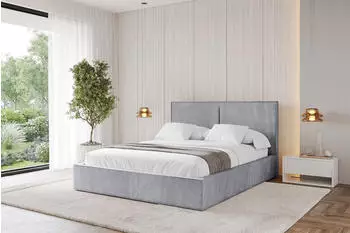 ALTDECOR Vanto Polsterbett mit Bettkasten und Lattenrost, 140x200cm, hellgrau (800001642062)