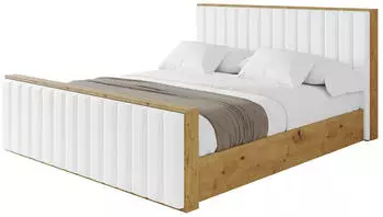 ALTDECOR Enzo4-Z Polsterbett mit Bettkasten & Lattenrost, 160x200cm, wei&szlig; Kunstleder (800001810704)