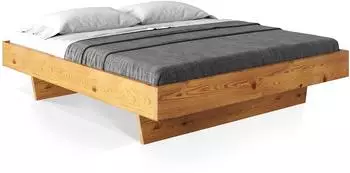 Möbel-Eins CURBY Wangenbett ohne Kopfteil, Thermo-Fichte, 160x200cm (AHB1569G)